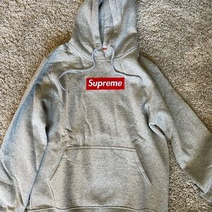 Supreme Box Logo Hoodie Men's L (Gray)